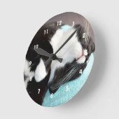 uitzicht kat afbeelding ronde klok (Hoek)