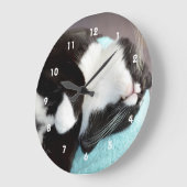 uitzicht kat afbeelding ronde klok (Hoek)