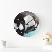 uitzicht kat afbeelding ronde klok (Huis)