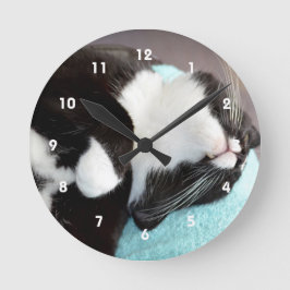 uitzicht kat afbeelding ronde klok