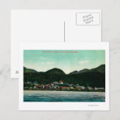 Uitzicht Ketchikan, Alaska uit Steamer Briefkaart (Voorkant / Achterkant)