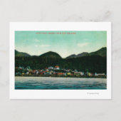 Uitzicht Ketchikan, Alaska uit Steamer Briefkaart (Voorkant)
