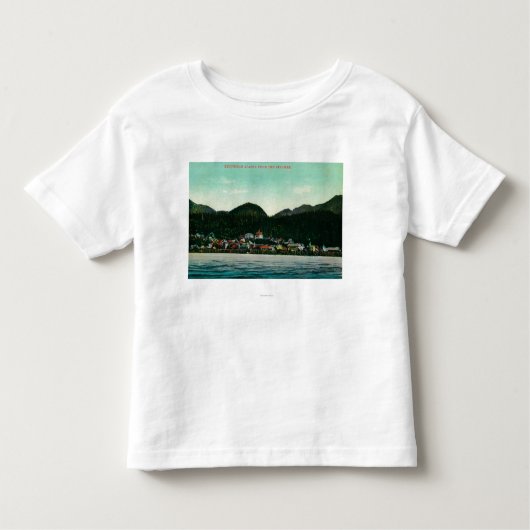 Uitzicht Ketchikan, Alaska uit Steamer Kinder Shirts (Voorkant)