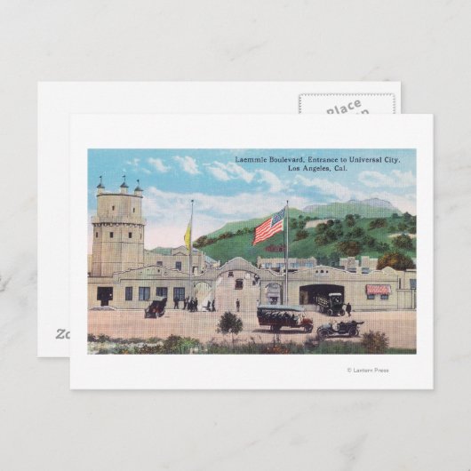 Uitzicht Laemmle Boulevard van Universal City Briefkaart (Voorkant / Achterkant)