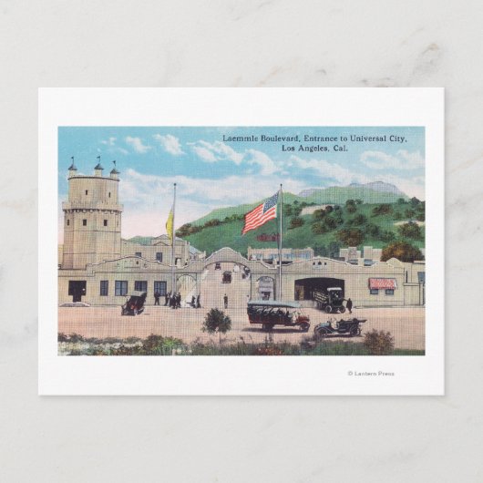Uitzicht Laemmle Boulevard van Universal City Briefkaart (Voorkant)