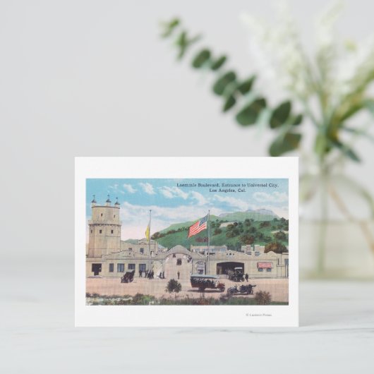 Uitzicht Laemmle Boulevard van Universal City Briefkaart (Staand voorkant)