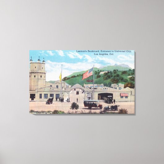 Uitzicht Laemmle Boulevard van Universal City Canvas Afdruk (Voorkant)