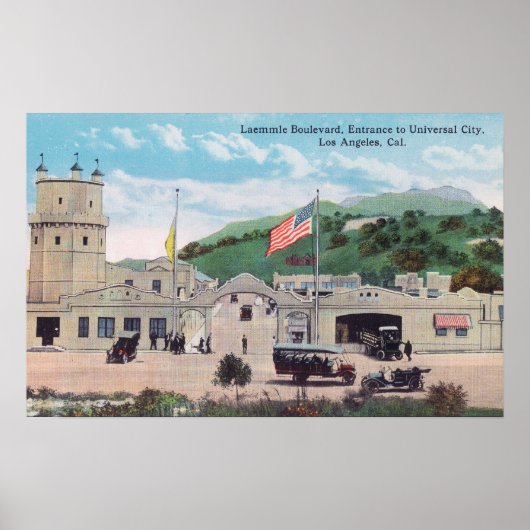 Uitzicht Laemmle Boulevard van Universal City Poster (Voorkant)