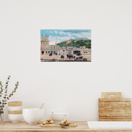 Uitzicht Laemmle Boulevard van Universal City Poster (Keuken)