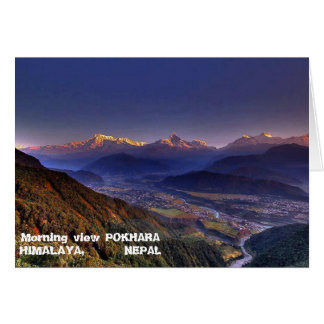 Uitzicht landschap : HIMALAYA POKHARA NEPAL