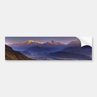 Uitzicht landschap : HIMALAYA POKHARA NEPAL Bumpersticker
