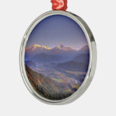 Uitzicht landschap : HIMALAYA POKHARA NEPAL Metalen Ornament (Links)