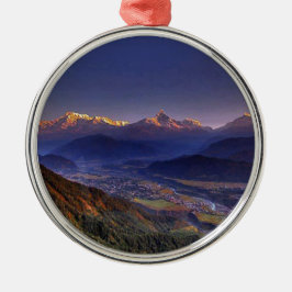 Uitzicht landschap : HIMALAYA POKHARA NEPAL Metalen Ornament