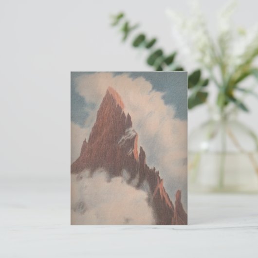  uitzicht landschap wolken sneeuw uniek briefkaart (Staand voorkant)