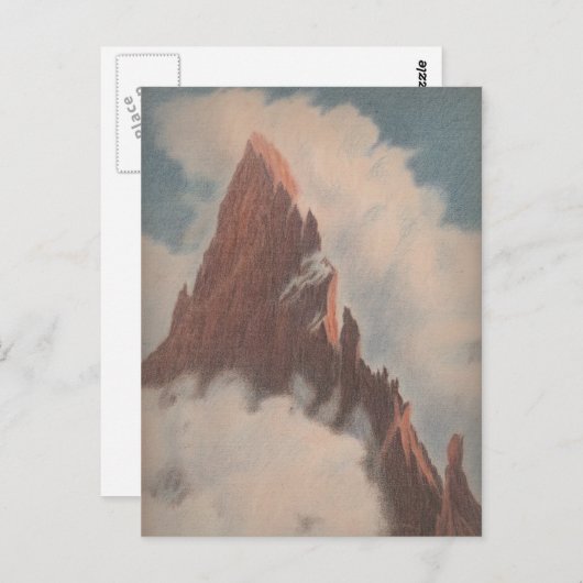  uitzicht landschap wolken sneeuw uniek briefkaart (Voorkant / Achterkant)