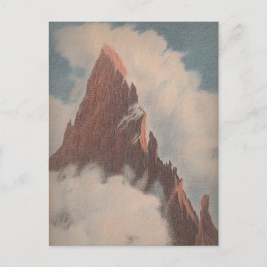  uitzicht landschap wolken sneeuw uniek briefkaart (Voorkant)