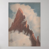  uitzicht landschap wolken sneeuw uniek poster (Voorkant)