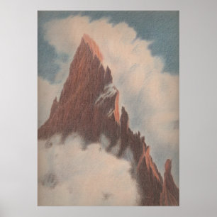  uitzicht landschap wolken sneeuw uniek poster