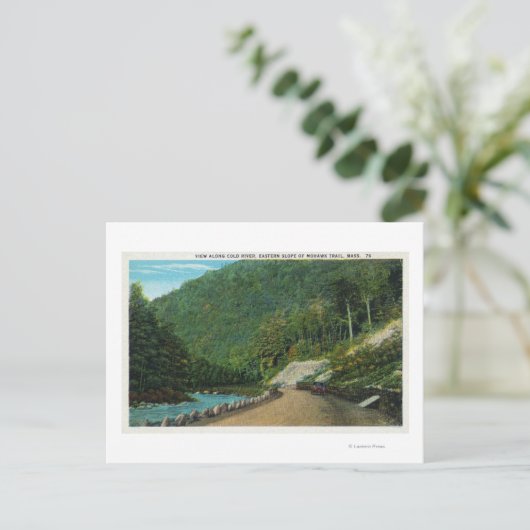 Uitzicht langs de koude rivier de Oostzee van Briefkaart (Staand voorkant)