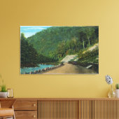 Uitzicht langs de koude rivier de Oostzee van Canvas Afdruk (Insitu (Woonkamer))