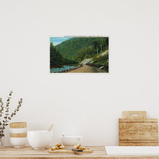 Uitzicht langs de koude rivier de Oostzee van Poster (Keuken)