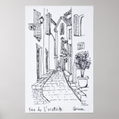 Uitzicht langs de Rue de l'oratoire | Grasse, Fran Poster (Voorkant)
