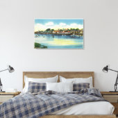 Uitzicht langs de Waterfront Canvas Afdruk (Insitu (Slaapkamer))