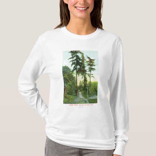 Uitzicht langs de weg in Woodland Park T-shirt (Voorkant)