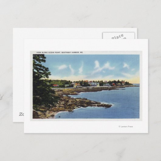 Uitzicht langs Ocean Point, Homes by the Zee Briefkaart (Voorkant / Achterkant)