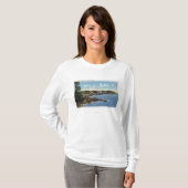 Uitzicht langs Ocean Point, Homes by the Zee T-shirt (Voorkant volledig)