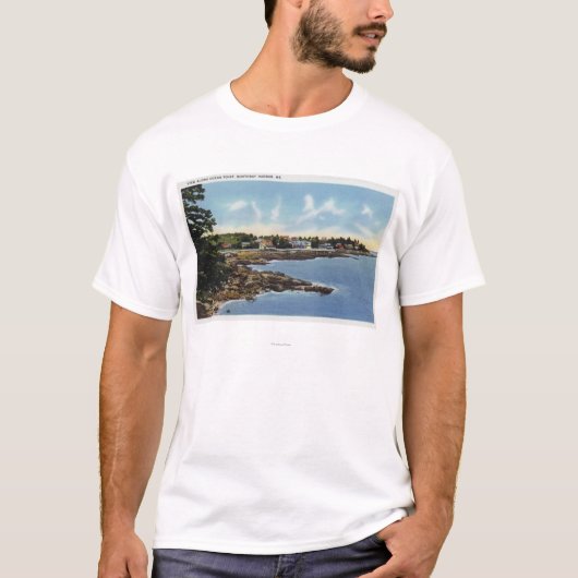 Uitzicht langs Ocean Point, Homes by the Zee T-shirt (Voorkant)