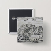 Uitzicht Lhasa, hoofdstad Tibet Vierkante Button 5,1 Cm (Voorkant /achterkant)