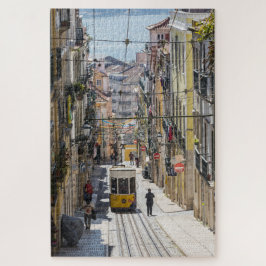 Uitzicht Lissabon-straat met trampuin Legpuzzel
