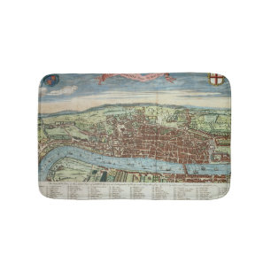 Uitzicht Londen, c.1560 Badmat