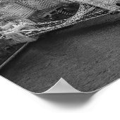 Uitzicht Londen met Tower Bridge River Thames Poster (Hoek)