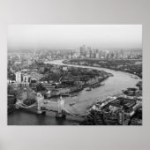 Uitzicht Londen met Tower Bridge River Thames Poster (Voorkant)