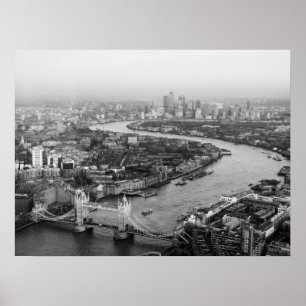 Uitzicht Londen met Tower Bridge River Thames Poster