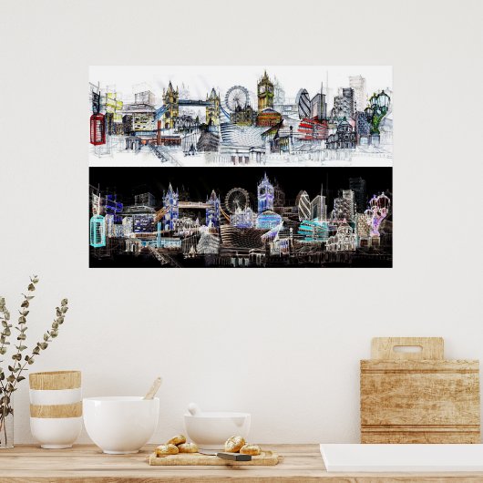 Uitzicht Londen Poster (Keuken)