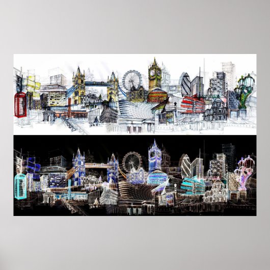 Uitzicht Londen Poster (Voorkant)