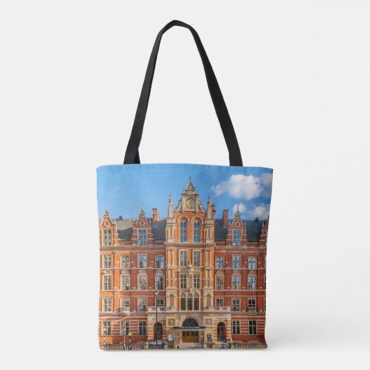 Uitzicht London Royal College of Music bij zonsond Tote Bag (Achterkant)