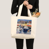Uitzicht Lowestoft Harbour Grote Tote Bag (Voorkant (product))