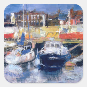 Uitzicht Lowestoft Harbour Vierkante Sticker