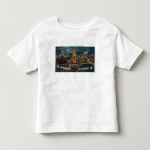 Uitzicht Luna Park bij nacht Kinder Shirts