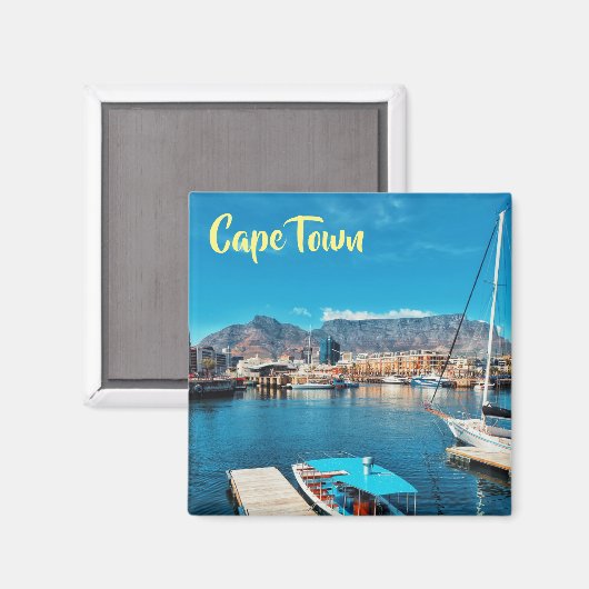 Uitzicht Magnet van de haven van Kaapstad (Voorkant / Achterkant)
