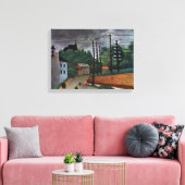 Uitzicht Malakoff van Henri Rousseau,  kunst Canvas Afdruk (Insitu (Woonkamer))