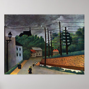Uitzicht Malakoff van Henri Rousseau, kunst Poster