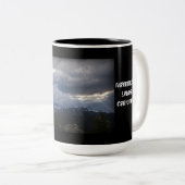 Uitzicht Mammoth Lakes MInarets Tweekleurige Koffiemok (Voorkant rechts)