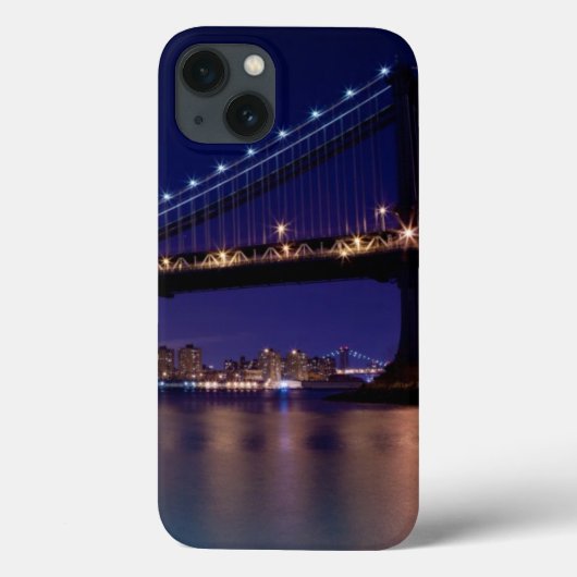 Uitzicht Manhattan-brug 's nachts Case-Mate iPhone Case (Achterkant)
