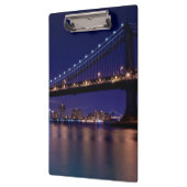 Uitzicht Manhattan-brug 's nachts Klembord (Links)