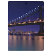 Uitzicht Manhattan-brug 's nachts Klembord (Achterkant)